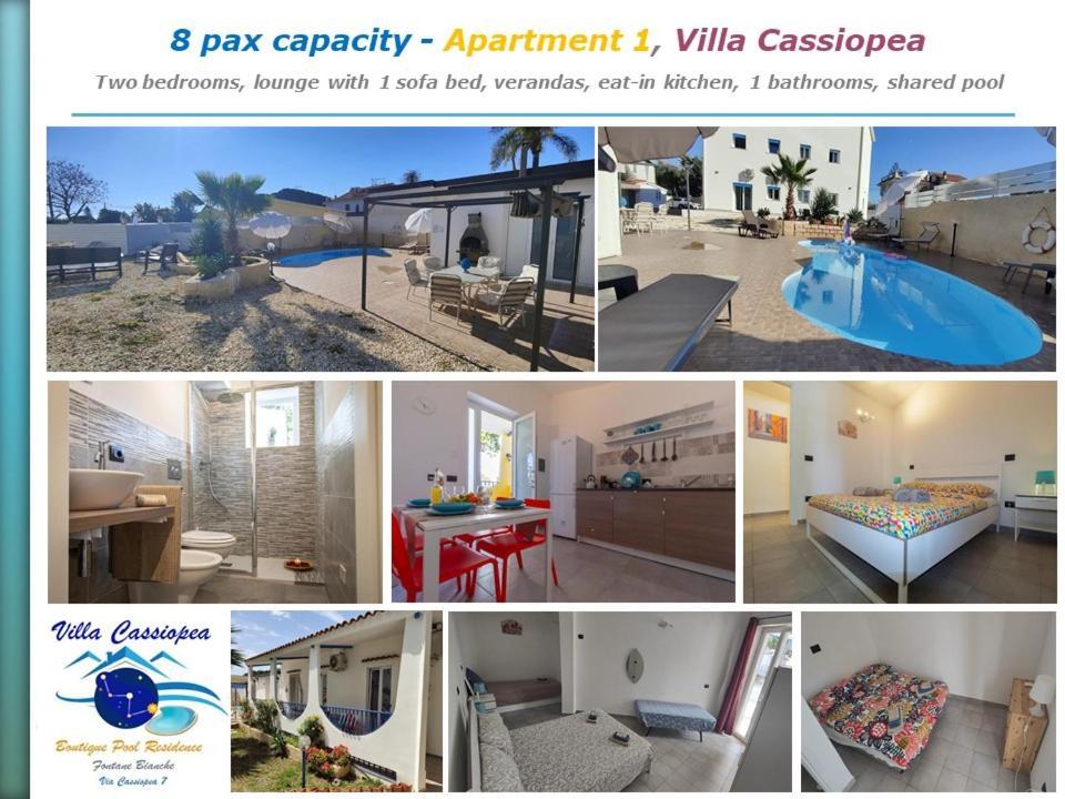 Pool Seaside Relais - Ville Ninfea, Marea, Rosa E Cassiopea Fontane Bianche Exterior foto